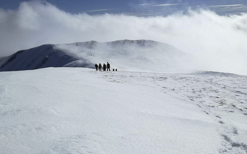 Serra del Prete, sentiero innevato